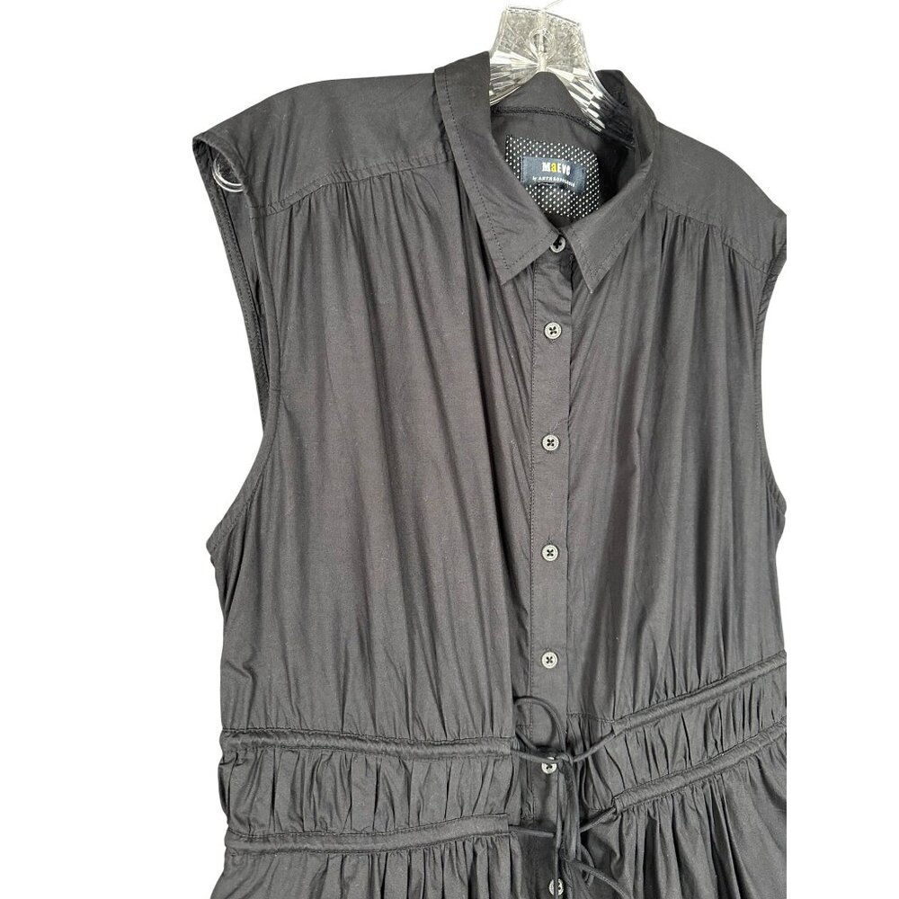 Anthropologie Maeve Midi Dress Size XL 16/18 Black Preppy Cotton Old Money Class - Picture 8 of 11